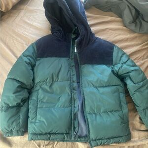 Old Navy Kids Green and Black Puffer Jacket